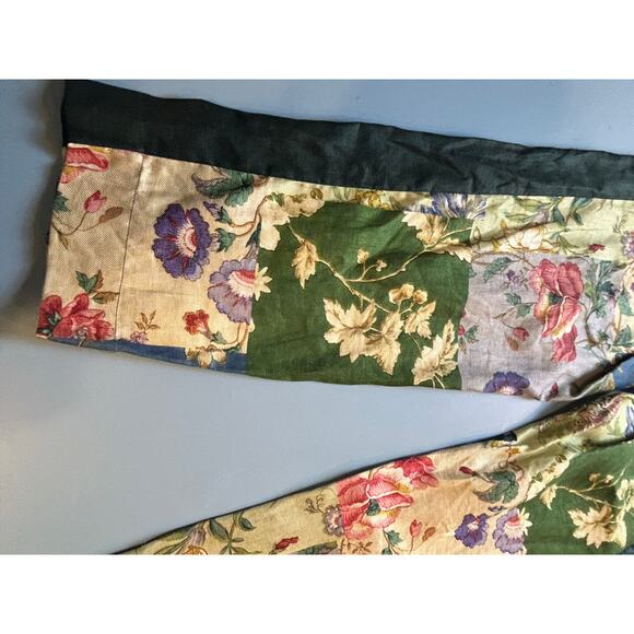 Alemais Designer Patchwork Pants Elastic Waist Size 6 Lagenlook Boho Cottage - Picture 9 of 11